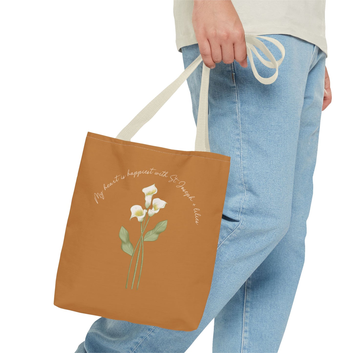 Saint Joseph + Lilies Tote Bag (AOP)