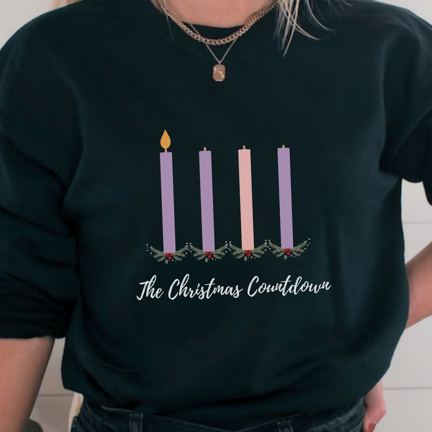 The Christmas Candle Countdown Advent Crewneck Sweatshirt