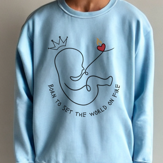 Set the World on Fire, Baby Crewneck Christmas Sweatshirt