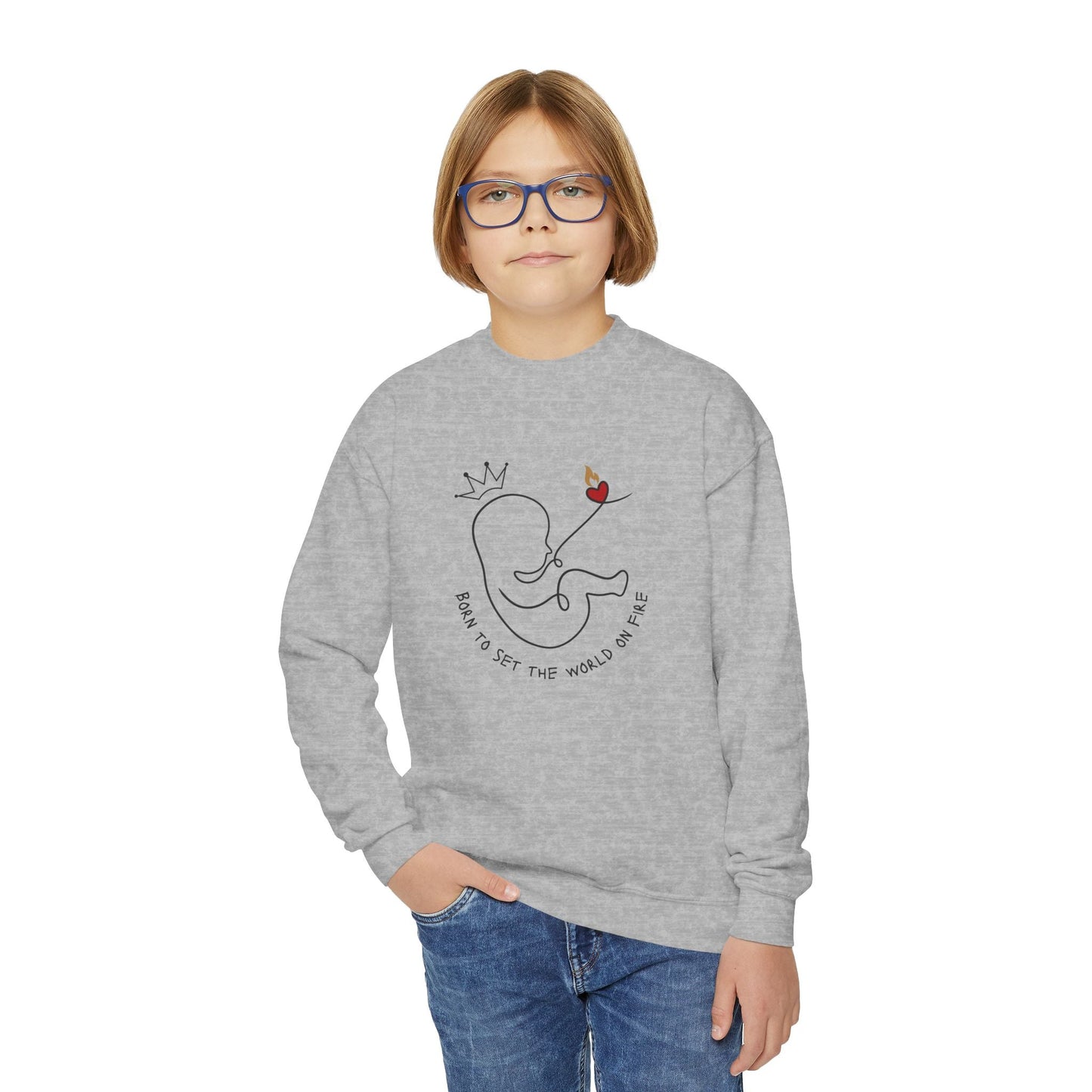 Born to Set the World on Fire KIDS Sweatshirt