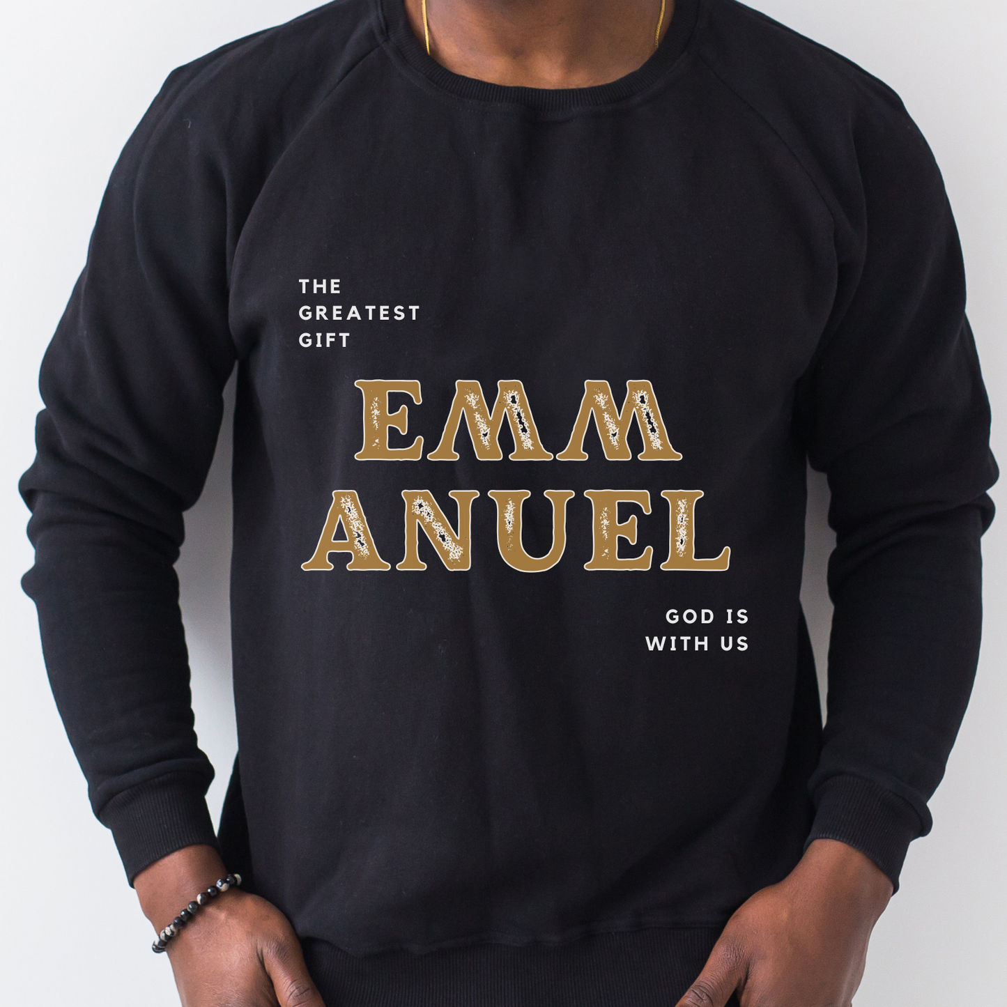 Emmanuel God is with Us Catholic Bible Sweatshirt