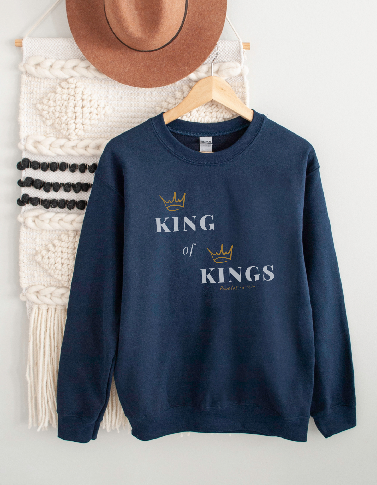 King of Kings Catholic Christian Sweatshirt Bible Inspired