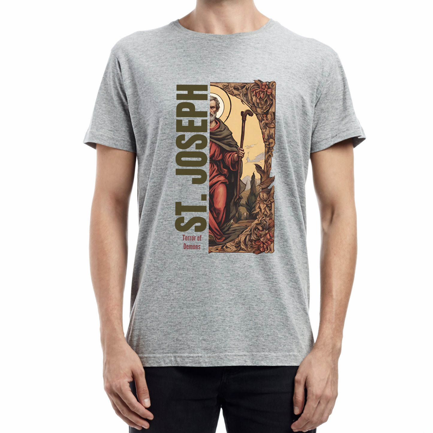 Saint Joseph Terror of Demons Catholic T-shirt | Camiseta de San Jose