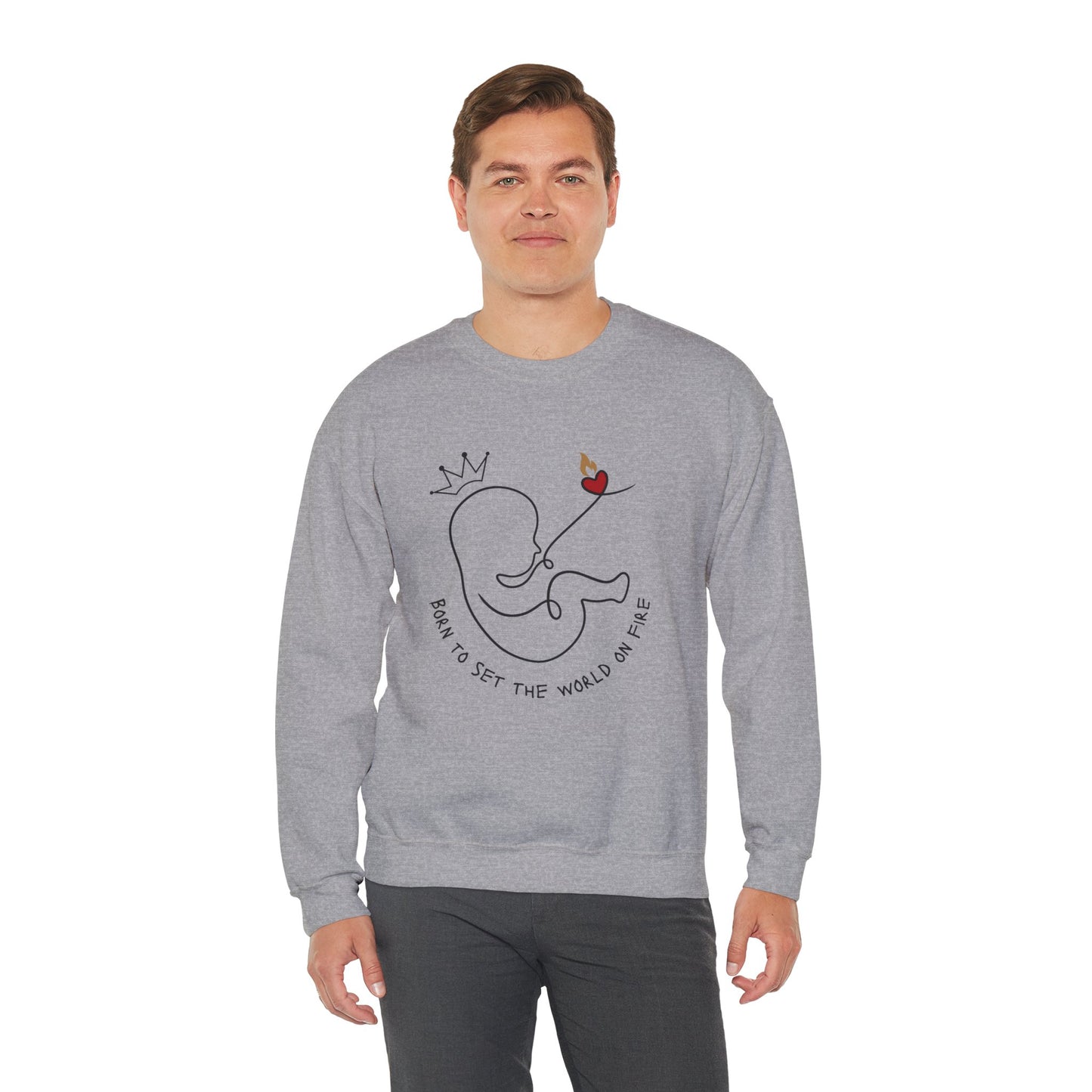 Set the World on Fire, Baby Crewneck Christmas Sweatshirt