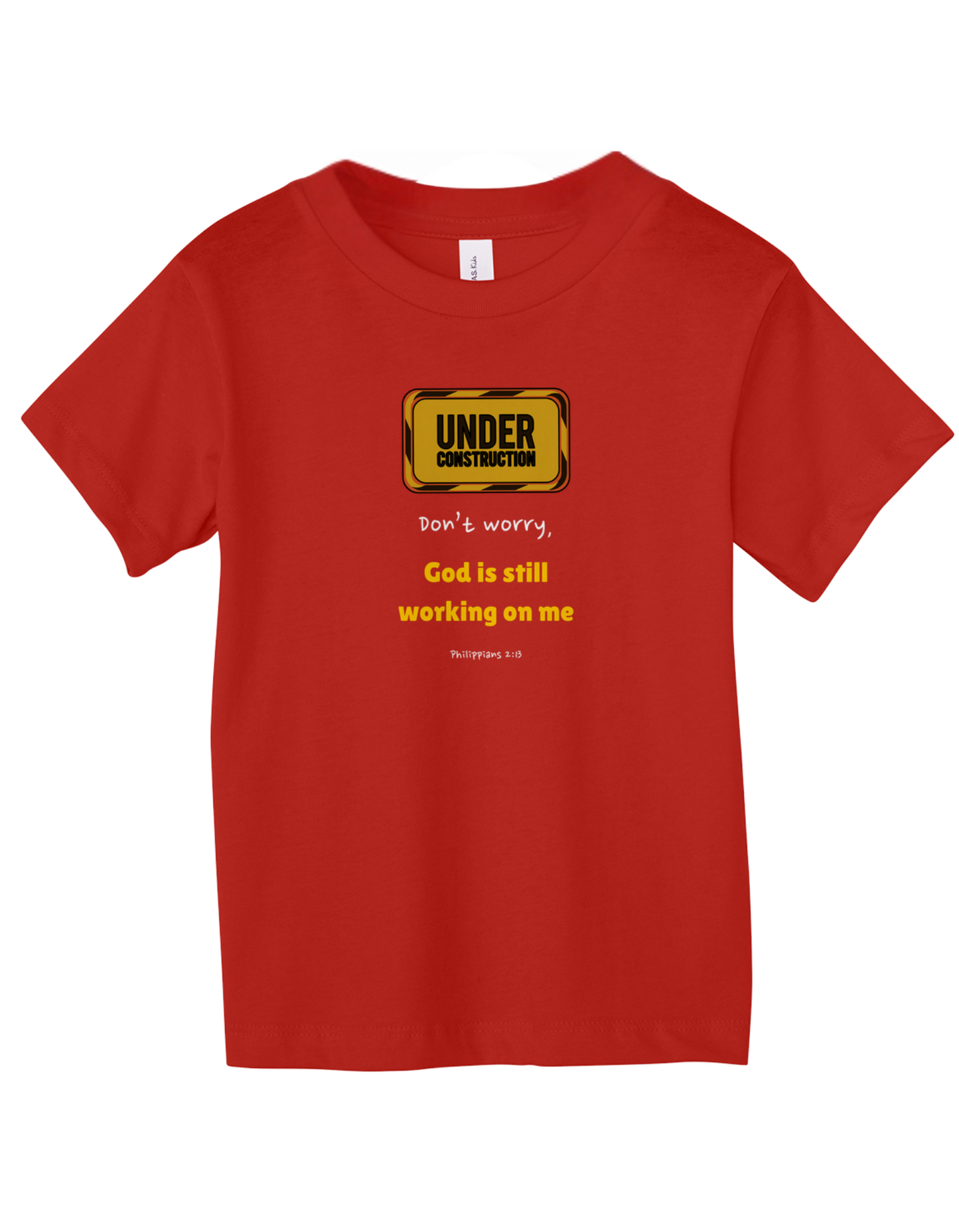 Under Construction Bible Tshirt Kids