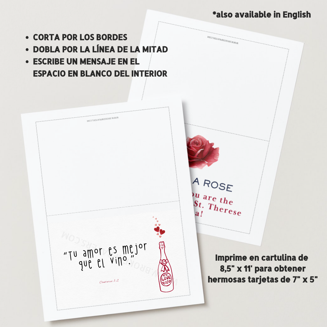 Set de Tarjetas de Amor Católicas – 8 Tarjetas Inspiradoras con Versículos Bíblicos y Temas Religiosos