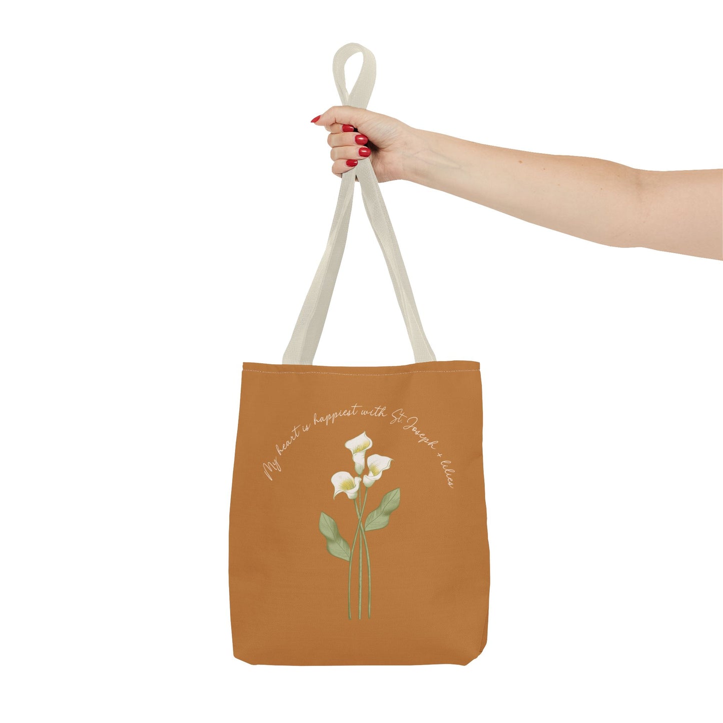 Saint Joseph + Lilies Tote Bag (AOP)