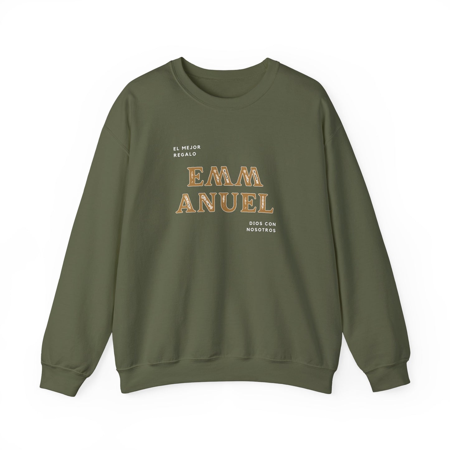 Emmanuel Dios con nosotros Christmas Catholic Sweatshirt Spanish