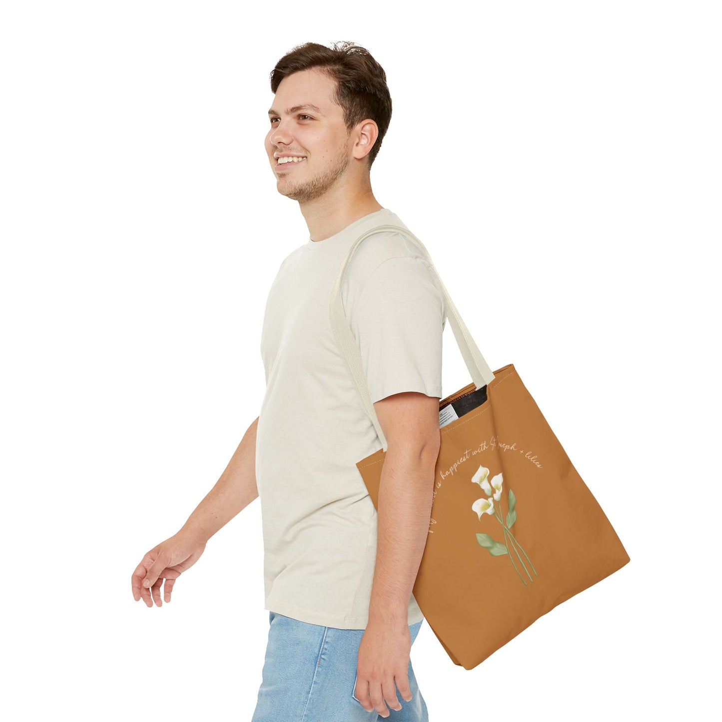 Saint Joseph + Lilies Tote Bag (AOP)