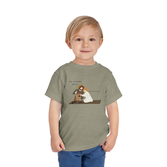 Saint Joseph + Child Jesus Toddler Short Sleeve Tee