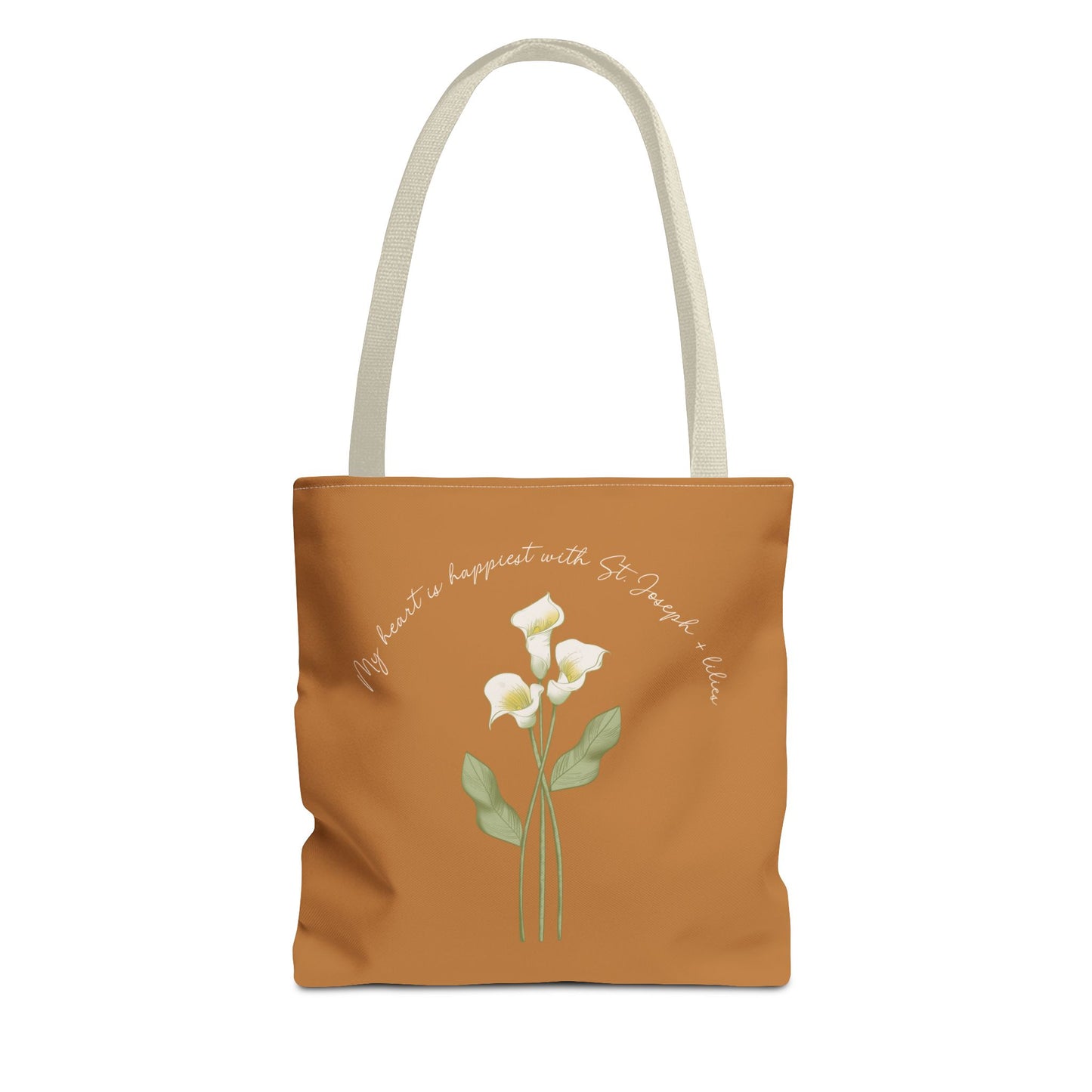 Saint Joseph + Lilies Tote Bag (AOP)