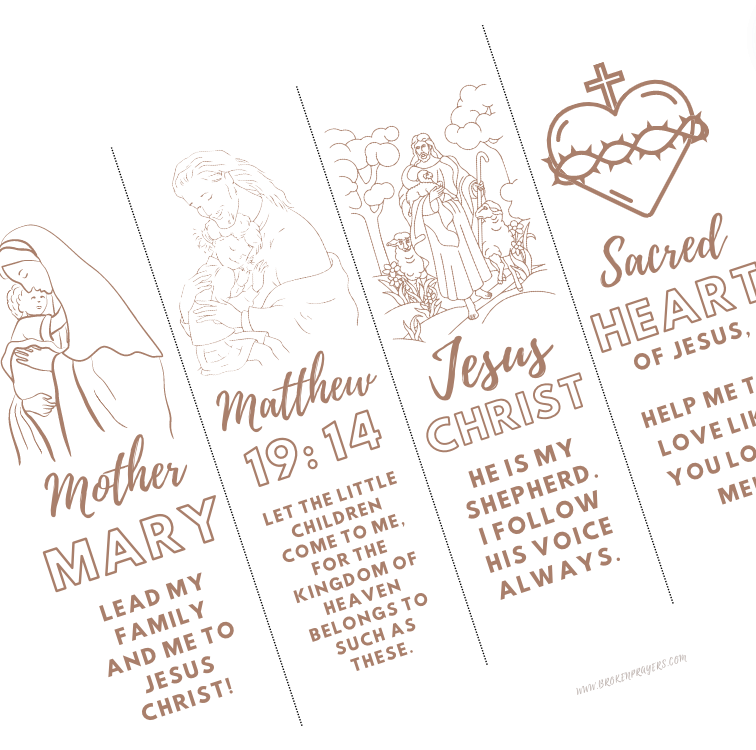 Biblical Color-Me Bookmarks